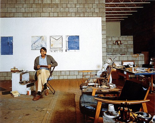 Richard Diebenkorn in his studio