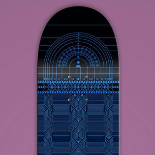 Blue or magenta? #skateboard #design #pattern #illustration