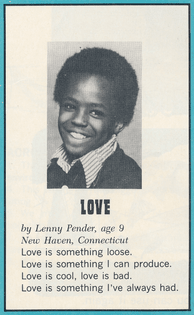 A poem by Lenny Pender from the March, 1977 issue of Ebony Jr. magazine.