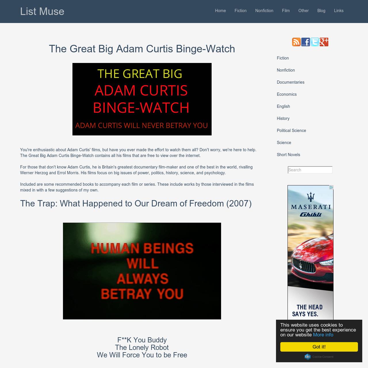 The Great Big Adam Curtis Binge-Watch