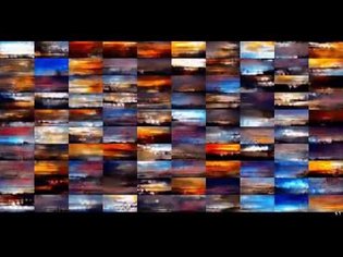 Neural net learning to generate images of skies
