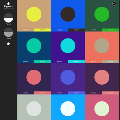 Pigment by ShapeFactory | Simple Color Palette Generator