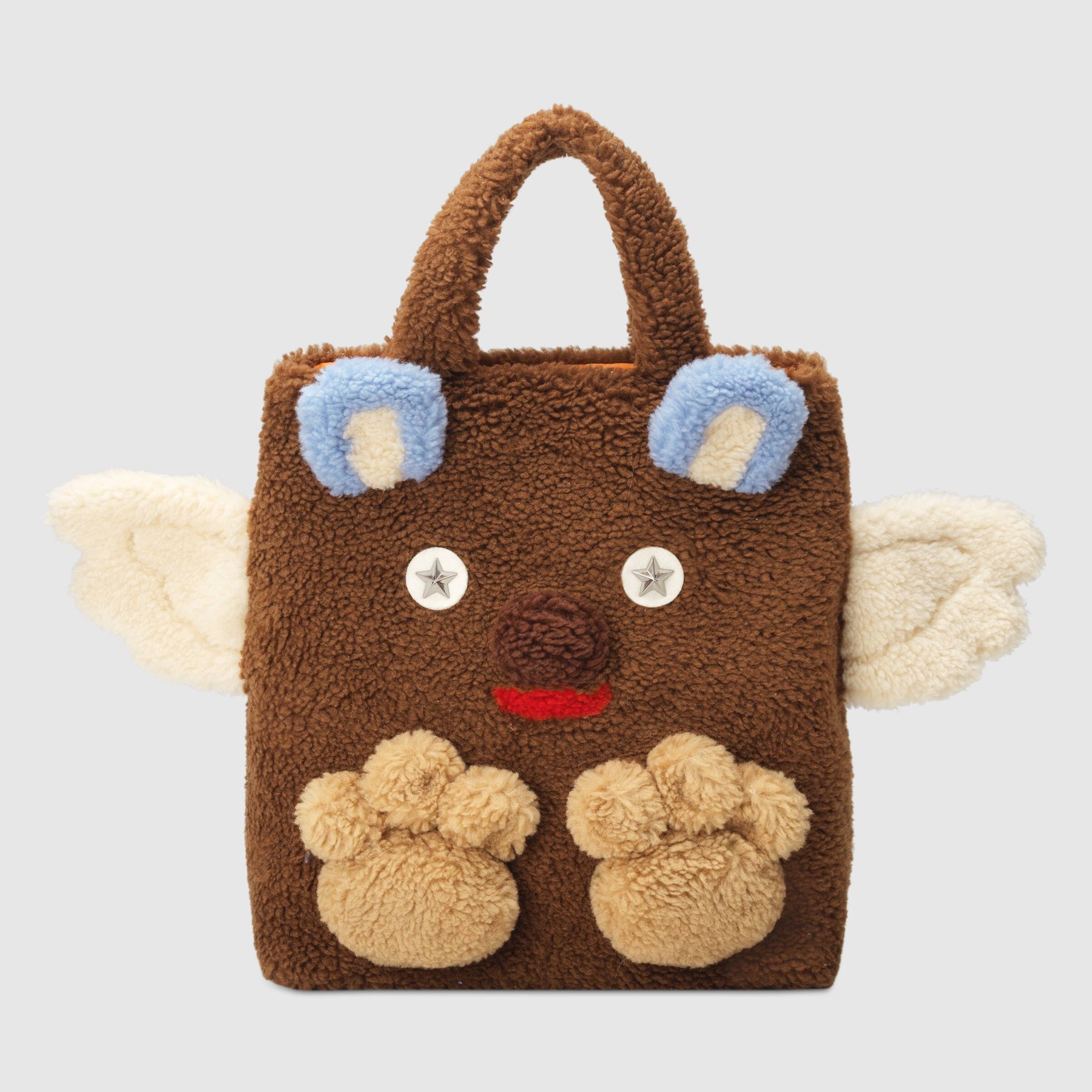 Brown Fabric Children's faux fur bear tote | GUCCI® US