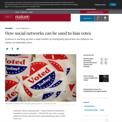 How social networks can be used to bias votes