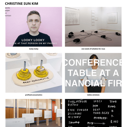 Christine Sun Kim › Works