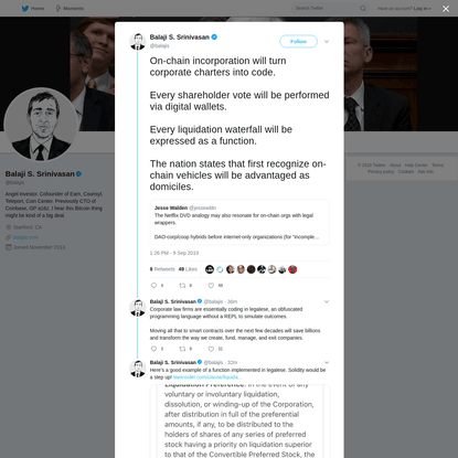 Balaji S. Srinivasan on Twitter