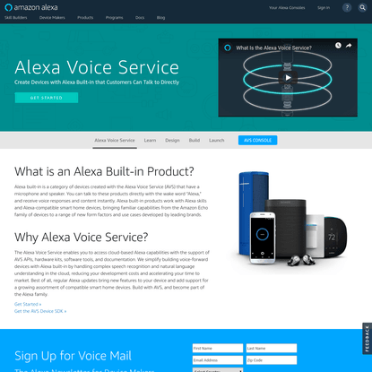Alexa Voice Service - Make Your Own Alexa Product