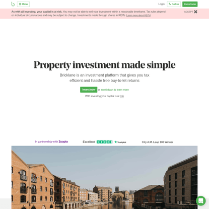 Bricklane - invest in expertly chosen property portfolios, from £100
