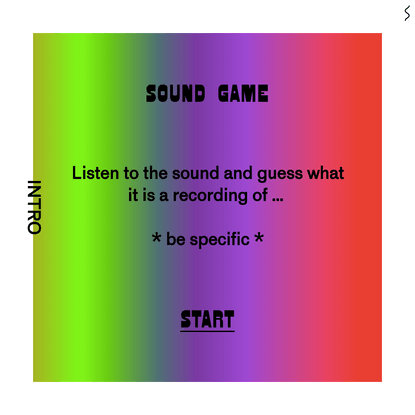Sound Game