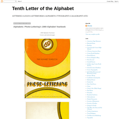 Alphabets: Photo-Lettering's 1969 Alphabet Yearbook