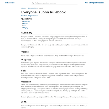 Everyone is John Rules - Rulebook.io