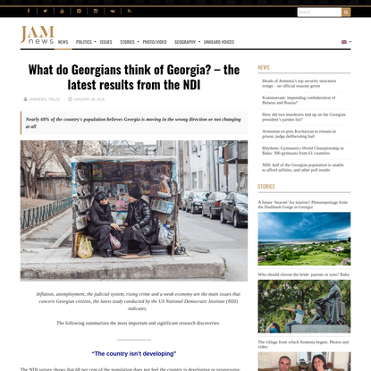What do Georgians think of Georgia? – the latest results from the NDI
