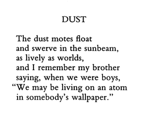 Wendell Berry, Dust