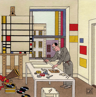 Joost Swarte, Piet Mondrian from ‘En Toen De Stijl’ (‘And Then De Stijl’), 2016 - 2018
