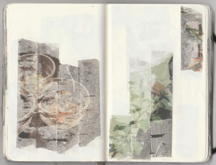 Christopher Schreck, Tape Transfers, sketchbook, 2019