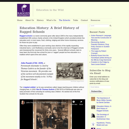 Education History: A Brief History of Ragged Schools - Ragged University