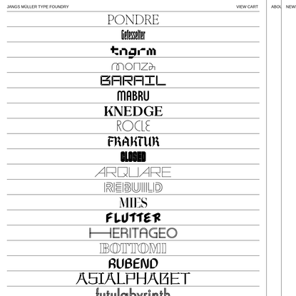 JANGS MÜLLER TYPE FOUNDRY | Home
