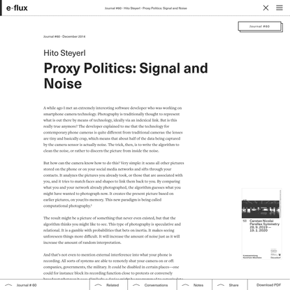 Proxy Politics: Signal and Noise
