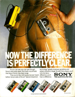 Vintage Sony casette tape advert