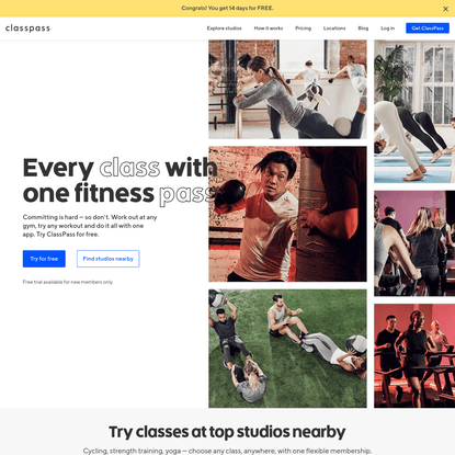 ClassPass | The Best Fitness Studios, Classes and Experiences