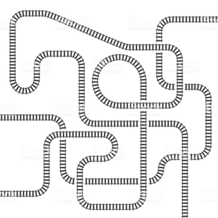 railway-line-track-isolated-vector-illustration-vector-id915156300