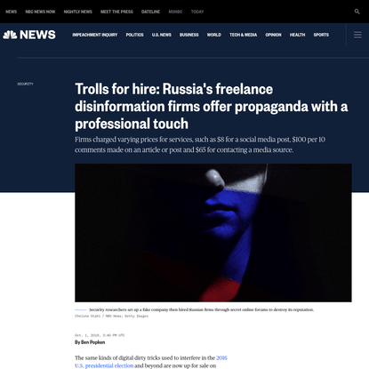 Trolls for hire: Russia's freelance disinformation firms offer propaganda with a professional touch