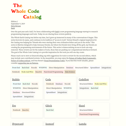 The Whole Code Catalog