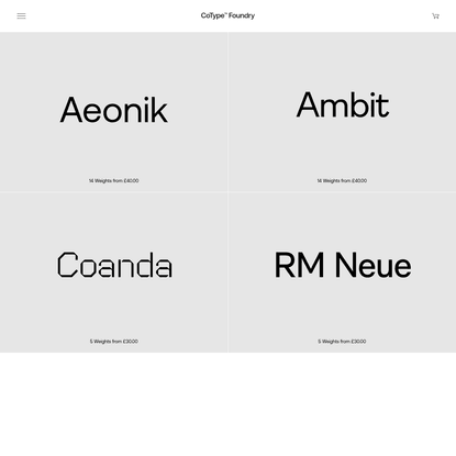CoType Foundry - London based type foundry of Mark Bloom and Co.
