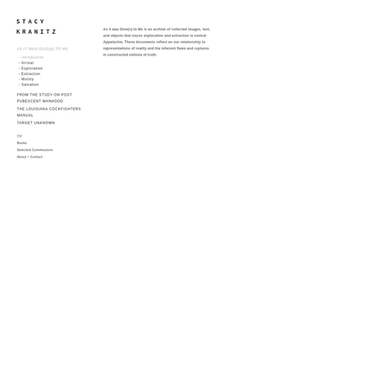 - Introduction - STACY KRANITZ