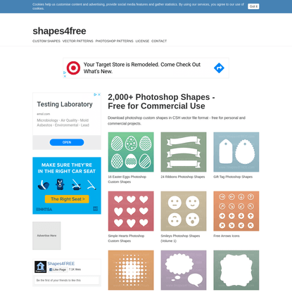 2,000+ Photoshop Shapes - Free for Commercial Use