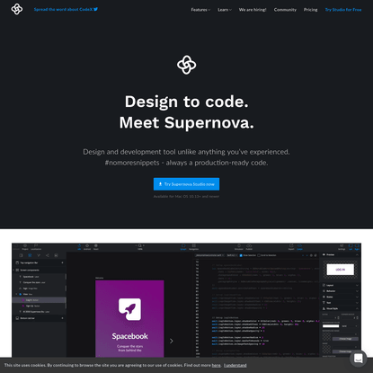 Supernova Studio | The World's First Design to Code Platform