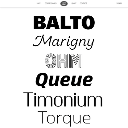 Fonts | Type Supply