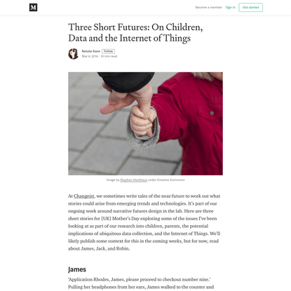 Three Short Futures: On Children, Data and the Internet of Things