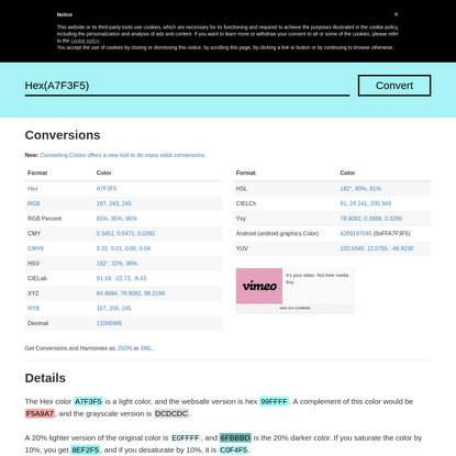 Converting Colors