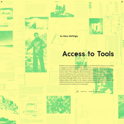 Access to Tools - Triple Canopy