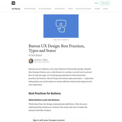 Button UX Design: Best Practices, Types and States