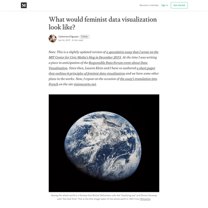 What would feminist data visualization look like?