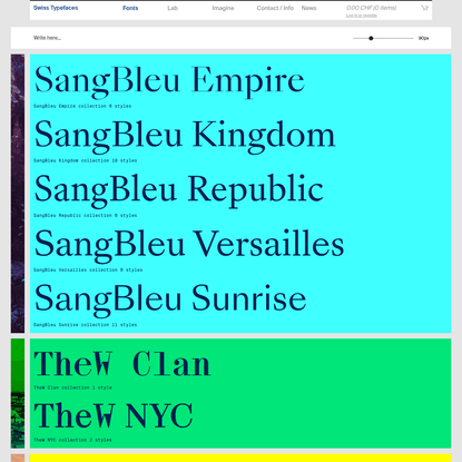 Fonts - Swiss Typefaces
