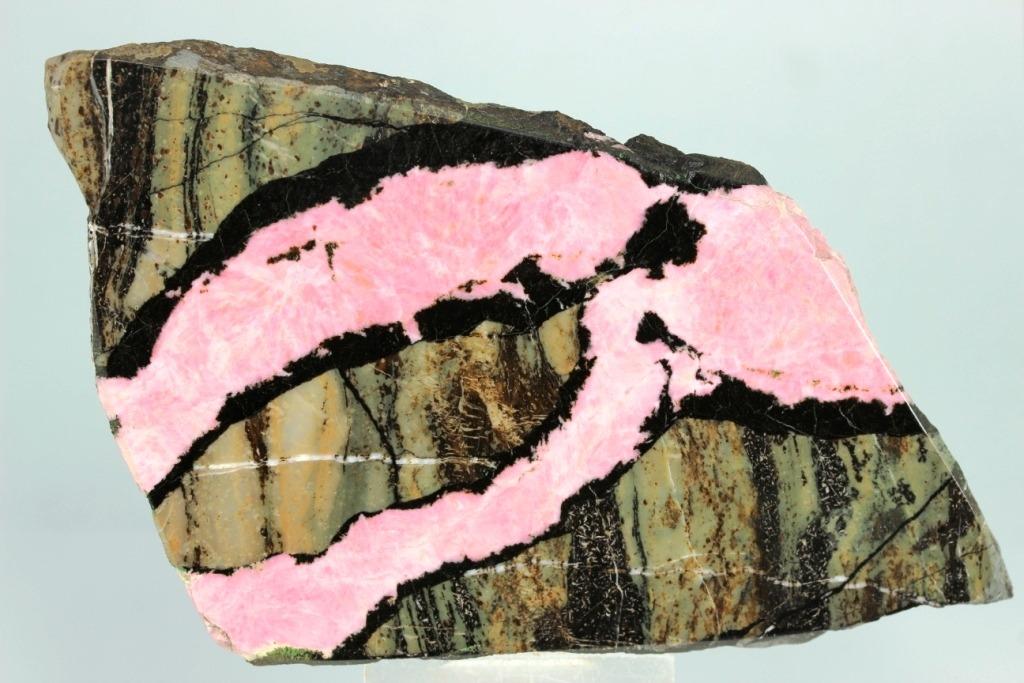 Rhodonite & Parsettensite, Urals Region, Russian Federation