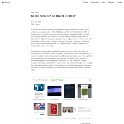 Are.na / Social Activism As Brand Strategy