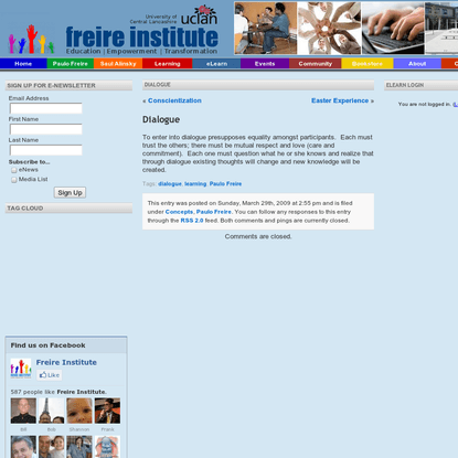 Dialogue | Paulo Freire | Freire Institute