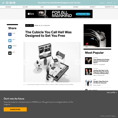 The Cubicle You Call Hell Was Designed to Set You Free