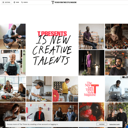 T Presents: 15 New Creative Talents