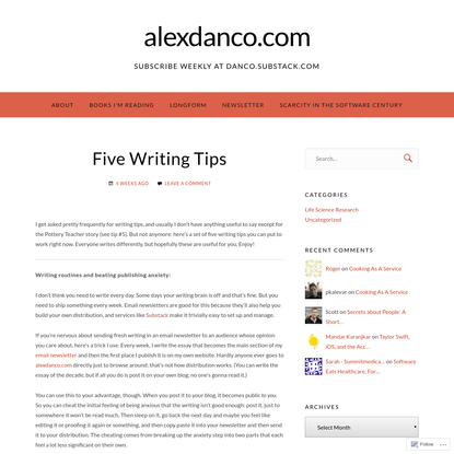 Five Writing Tips