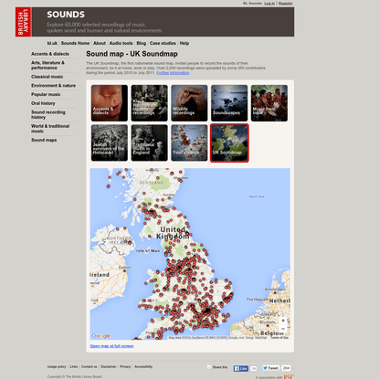 Sound maps - UK Soundmap | British Library - Sounds