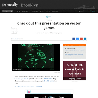 Check out this presentation on vector games - Technical.ly Brooklyn