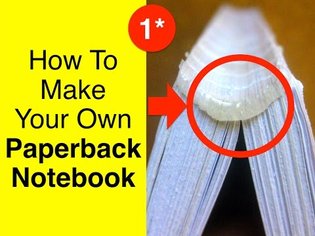 DIY Perfect Bookbinding Tutorial How to make your own Paperback Notebook (HD)