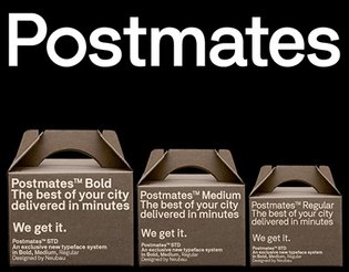 Meet the new Postmates, Logotype &amp; Custom Type (2017)