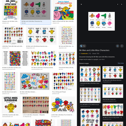 mr. men and little miss - Google Search