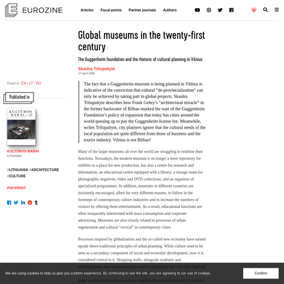 Global museums in the twenty-first century